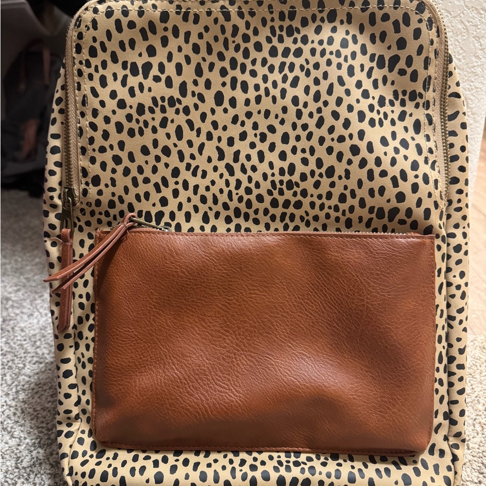 Universal Thread Tan Backpack With Zipper Pocket - image 1